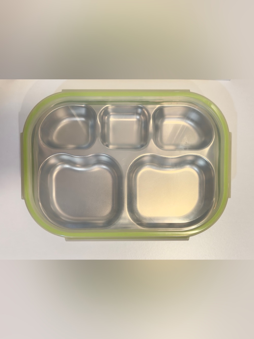 Kidoo 5-Compartment Bento Lunch Box - Lime Green
